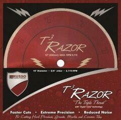 RTC Products DB10T3 10" T3 Razor Wet Diamond Tile Blade with Reinforced Core