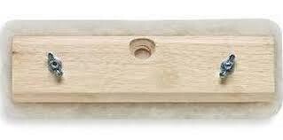 16" 100% Pure Lambskin Hardwood Floor Finish Applicator With Wooden Block 1" Nap