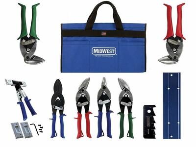 Midwest Snips MWT-HVACKIT03 Tool Pouch HVAC Kit 3 with 9 Tools