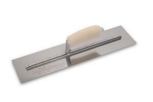 Marshalltown MXS64SS 14 X 4 Stainless Steel Finishing Trowel Curved Wooden Handle