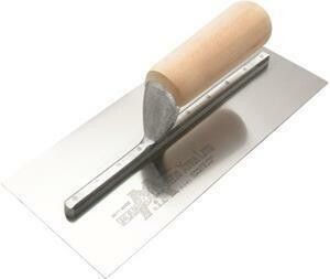 Marshalltown 12SS 11 X 4 1-2 Stainless Steel Drywall Trowel Straight Wooden Handle