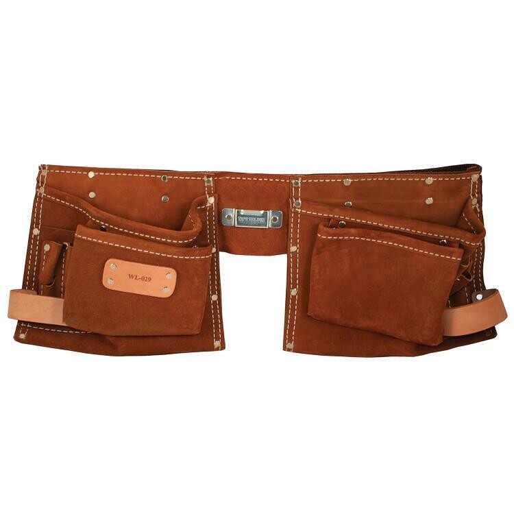 Kraft WL029 10-Pocket Split Leather Carpenter's DIY Efficiency Apron Pack of 3
