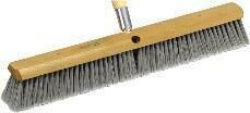 Marshalltown 6416 24" Floor Broom-Silver Flag Tip Plastic Includes 60" Threaded Handle