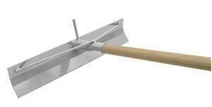 Marshalltown 16870 Concrete 19 1-2" Lightweight Aluminum Placer with Hook-Wood Handle. Pack of 32