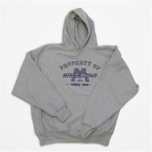 Marshalltown 17315 Gray Hooded Sweatshirt-L