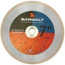 Barwalt 70429 PRO 7" Glass Tile-Block Wet Diamond Blade