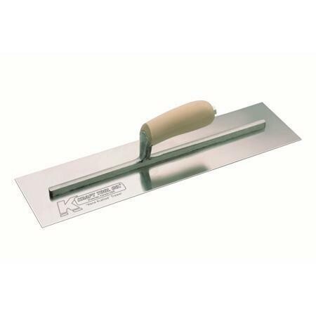12"x 4" Swedish Stainless Steel Cement Trowel w-Camel Back Wood Handle