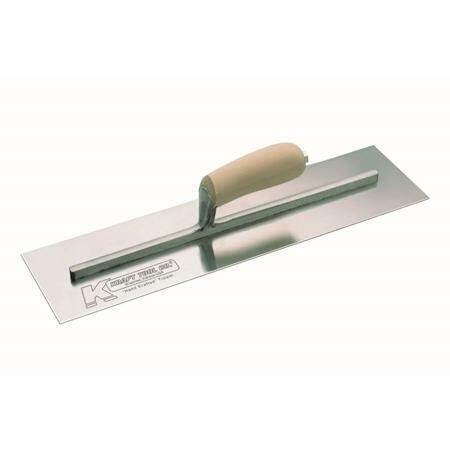 14"x 4-3-4" Swedish Stainless Steel Cement Trowel with Camel Back Wood Handle