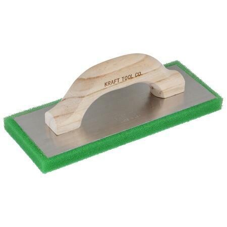 Kraft PL602F 10"x 4"x 3-4" Green Fine Texture Float with Wood Handle Pack of 6