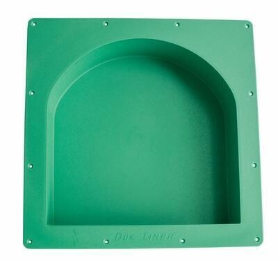 GREEN Duk Shower Liner 14”W x 14”H x 3-1/2”D Arched
