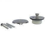 Universal Lift and Turn Tub Drain Trim Kit with Overflow in Brushed Nickel