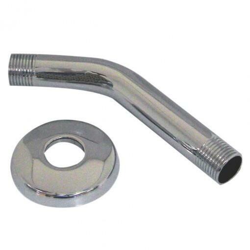 6 in. Shower Arm With Flange in Chrome Fits 1/2" Pipe
