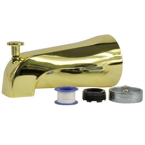 Diverter Tub Spout in Polished Brass