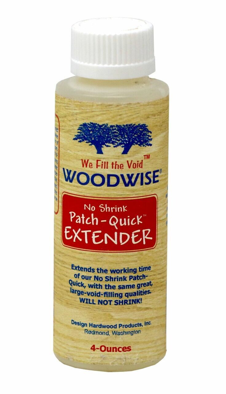 Woodwise PQEX No Shrink Patch-Quick EXTENDER for wood fillers 4oz