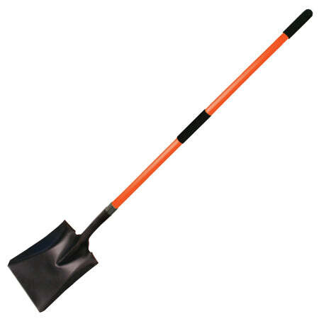 Square Point Shovel with Long Fiberglass Handle