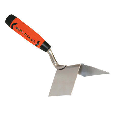 Kraft PL594PF 4" x 2" Stainless Steel Outside Corner Trowel with ProForm Handle