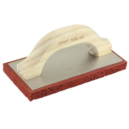 8" x 4" Coarse Cell Red Rubber Float with Wood Handle