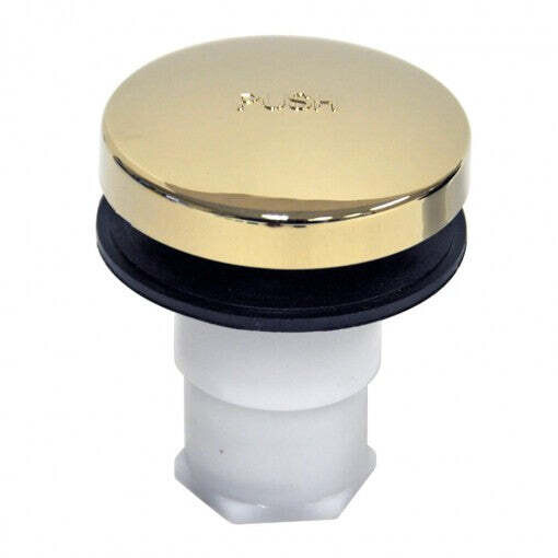 Touch-Toe Bathtub Drain Stopper in Polished Brass