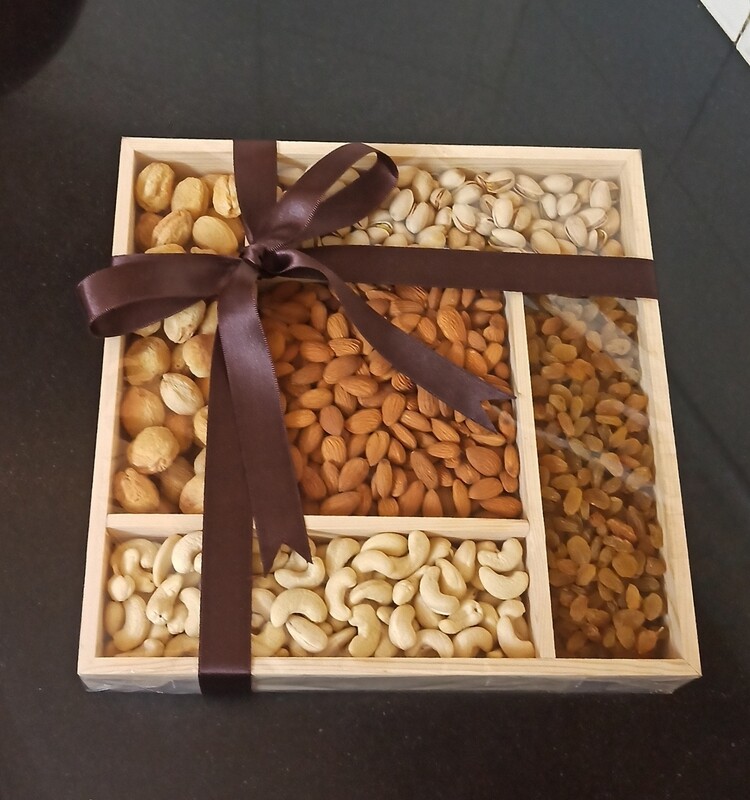 Wooden box Dry fruit gift hamper-Standard