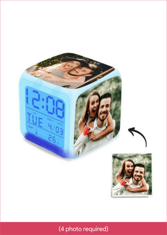 Customized LED Photo Digital Alarm Clock | for Gift | Diwali Gift |  Birthday Gift | Gift for Her | Gift for Mens