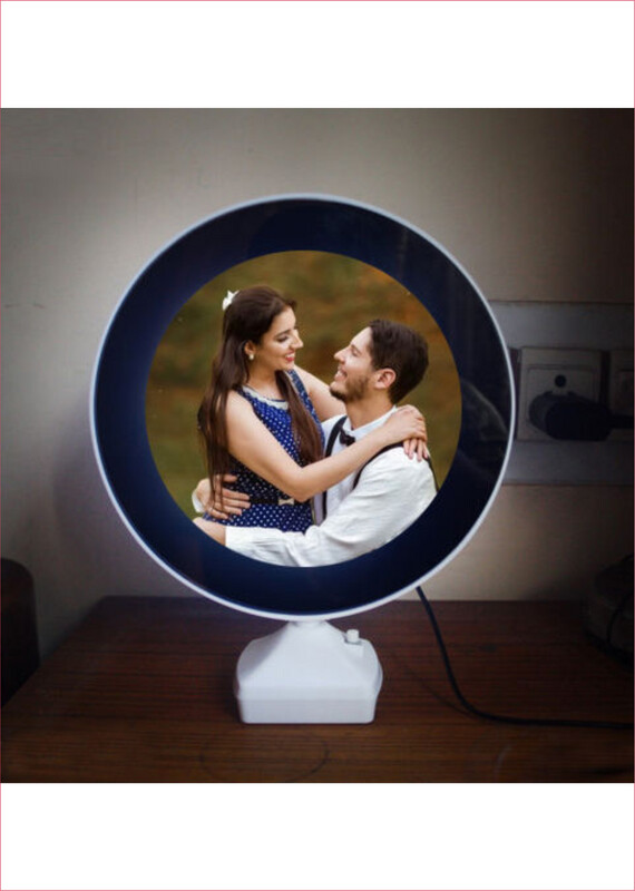 Magic Mirror Cum LED Light Photo Frame | Tabletop Photo Frame | Surprise Decoration Item | Birthday Gift | Anniversary Gift Item for Home Decor