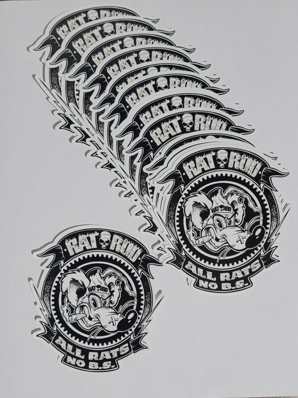 RATROD Magazine Sticker &quot;All Rats No B.S.&quot;