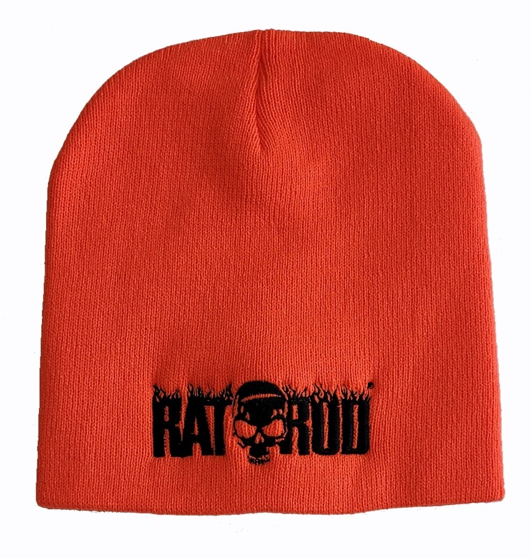 RATROD Embroidered Beanie - Blaze Orange