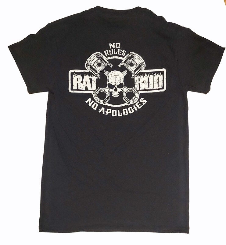 Men's Distributor cap Skull Logo "No Rules" tee
