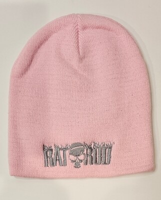 RATROD Embroidered Beanie- Pink