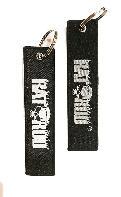 RATROD woven keychain with classic logo