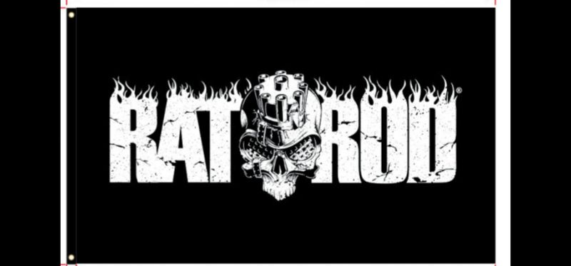 RAT ROD FLAG &quot;NO RULES&quot;