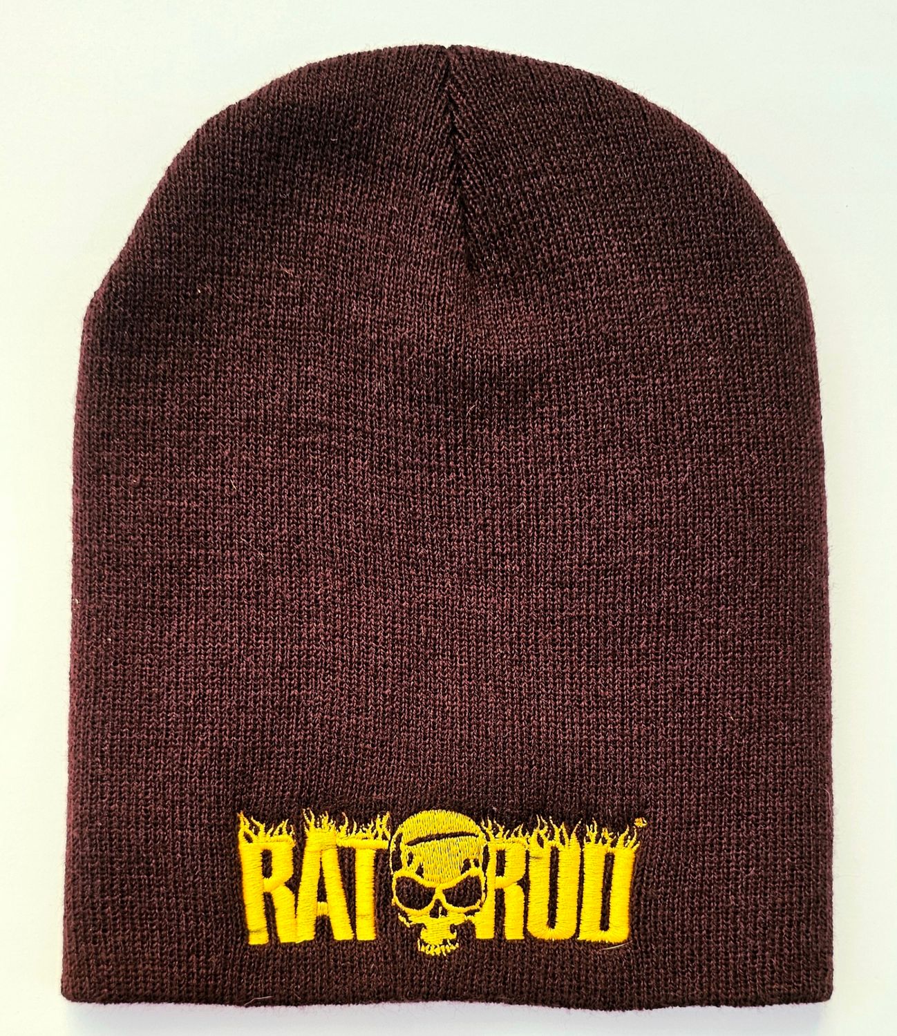 RATROD Embroidered Beanie - Dk Brown