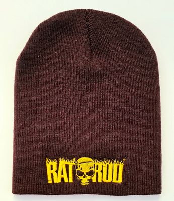 RATROD Embroidered Beanie - Dk Brown