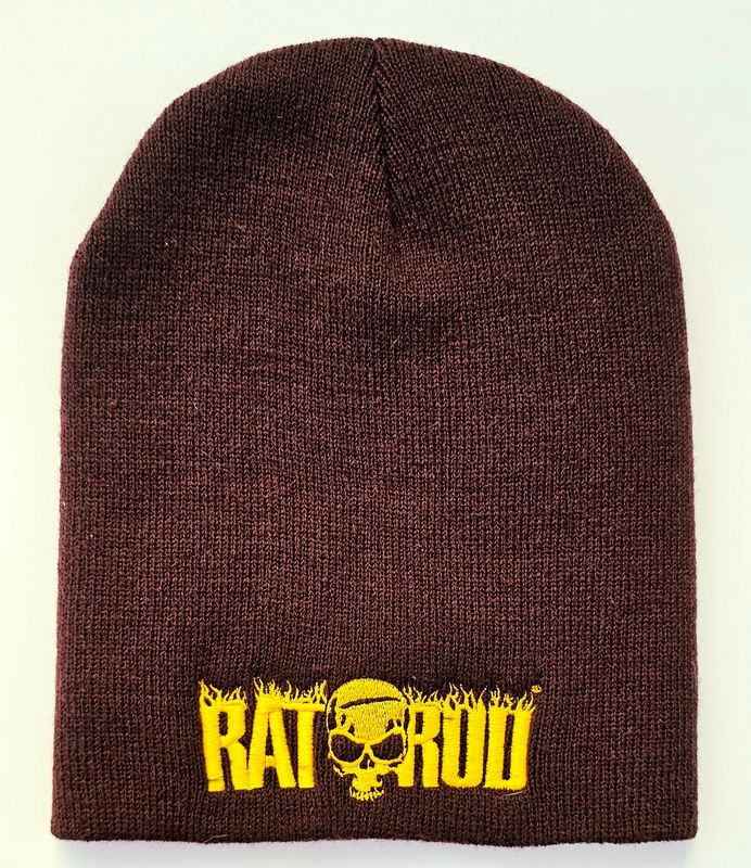 RATROD Embroidered Beanie - Dk Brown