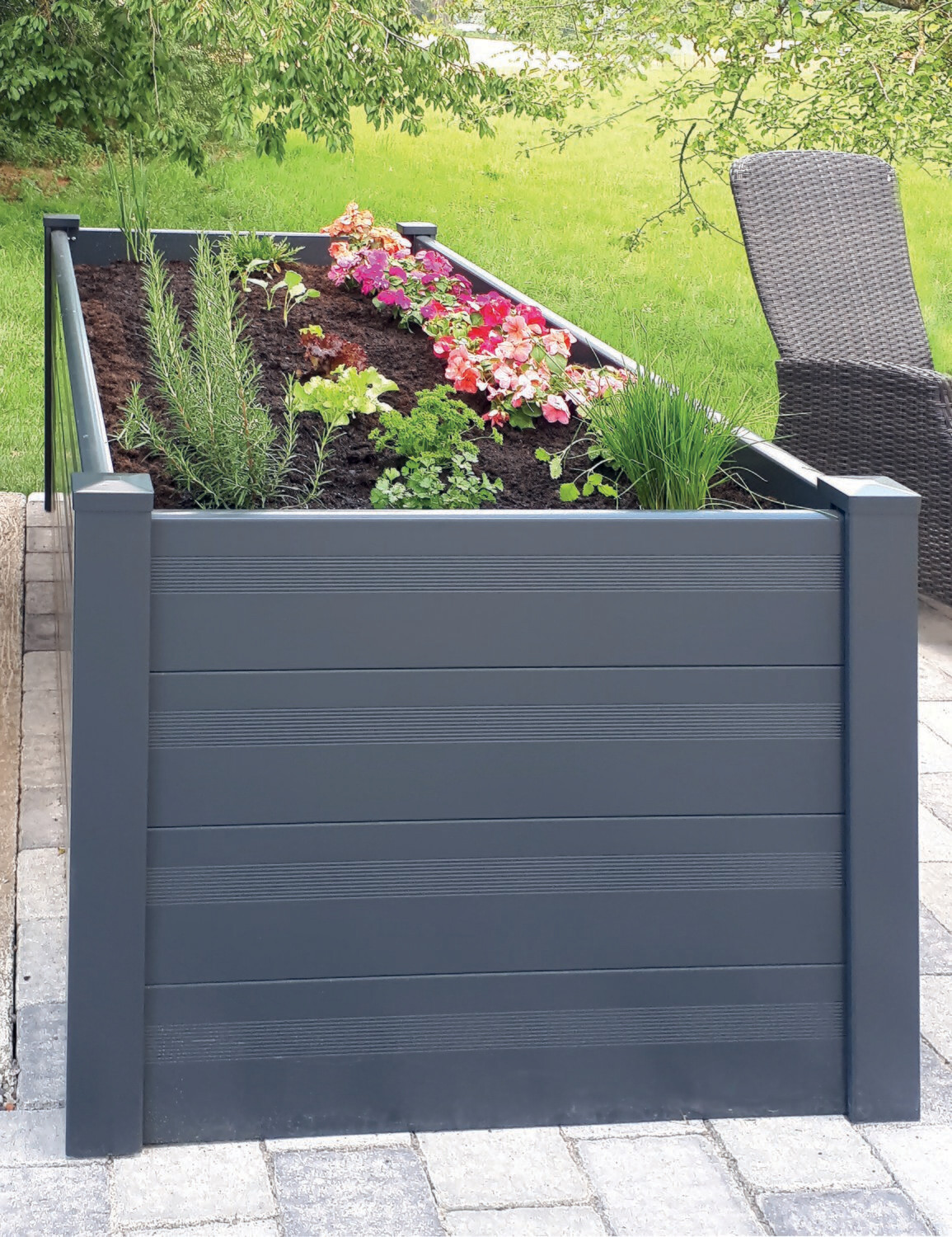 Hochbeet 3 - 230 x 110 x 80 cm ohne Abdeckung