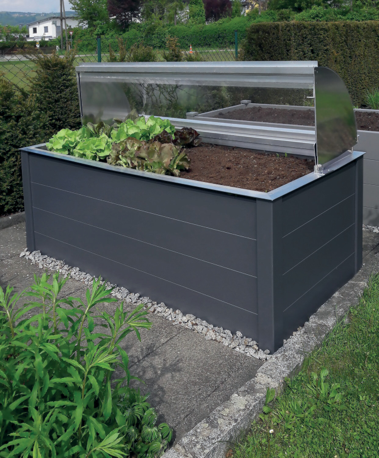Hochbeet  1 - 250 x 90 x 80 cm mit Abdeckung