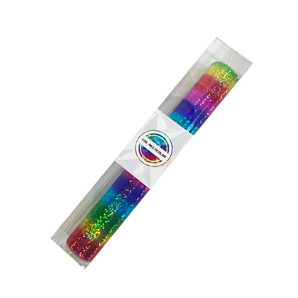 Foil Multicolor Color Arcoíris Escarchado 3 Metros