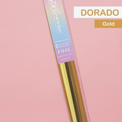 Foil Dorado 3 Metros Marca ANGIE GUERRA Foil Dorado 3 Metros Marca ANGIE GUERRA