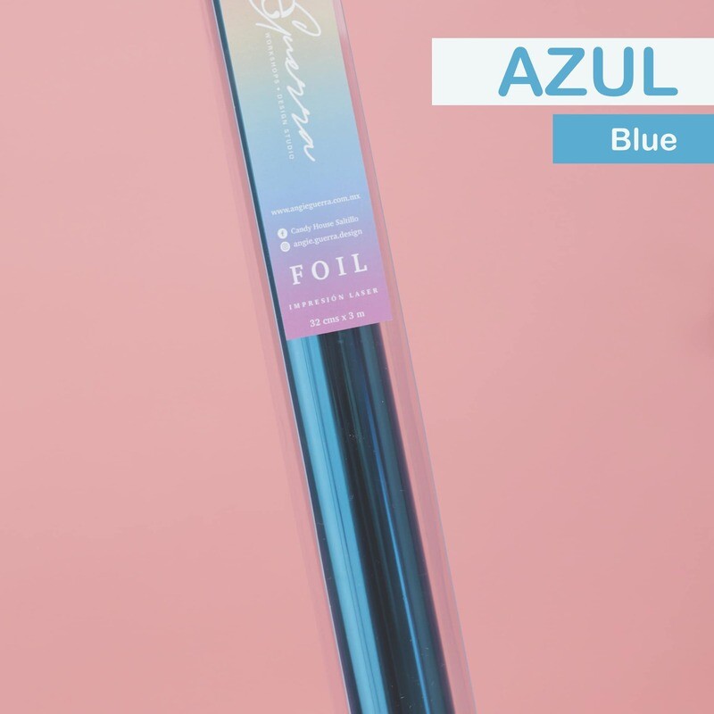 Foil  Azul Marca ANGIE GUERRA