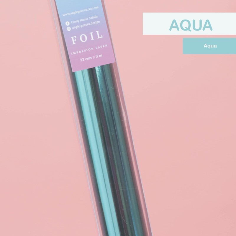 Foil  Aqua  Marca ANGIE GUERRA