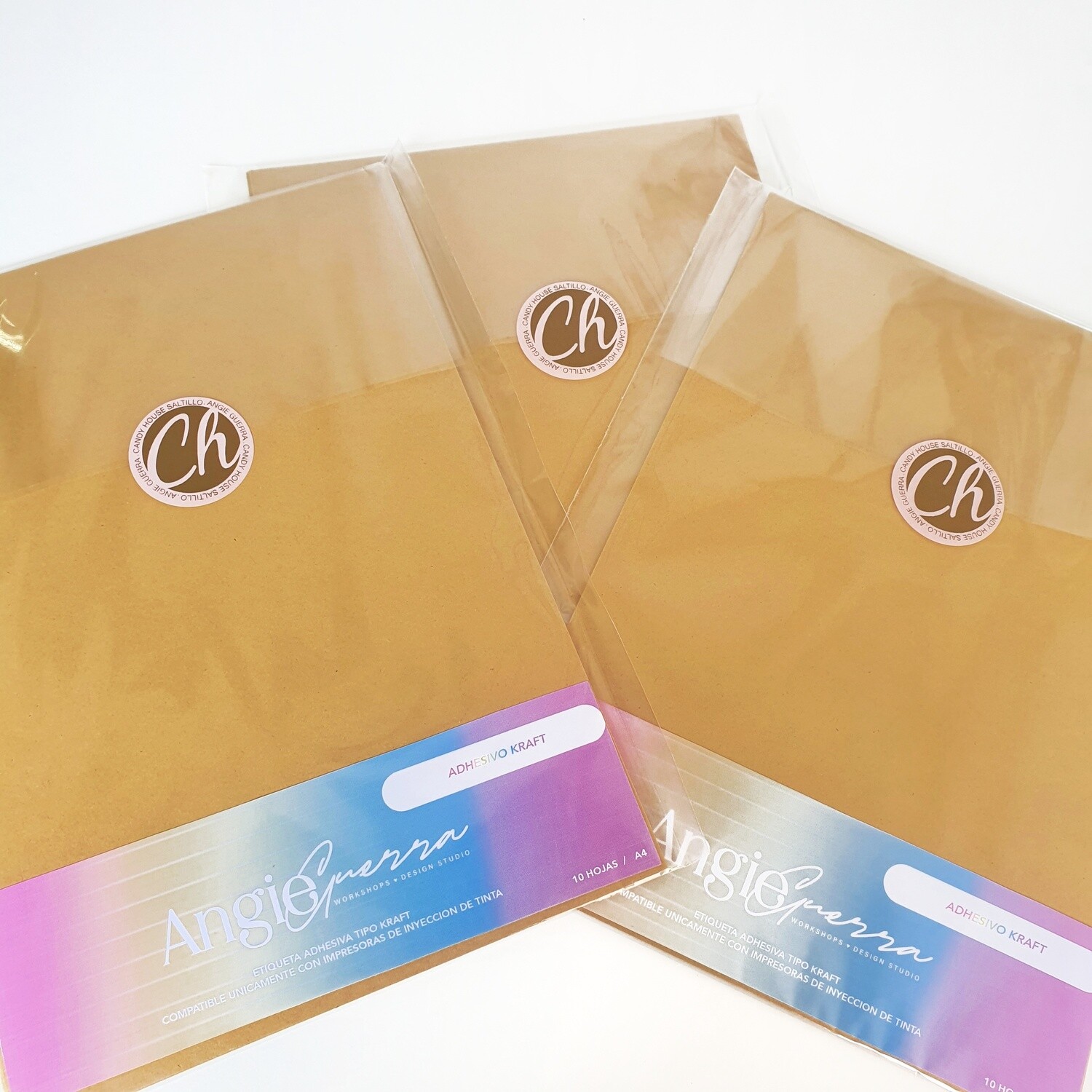 Hojas Papel Adhesivas Imprimibles  Kraft
