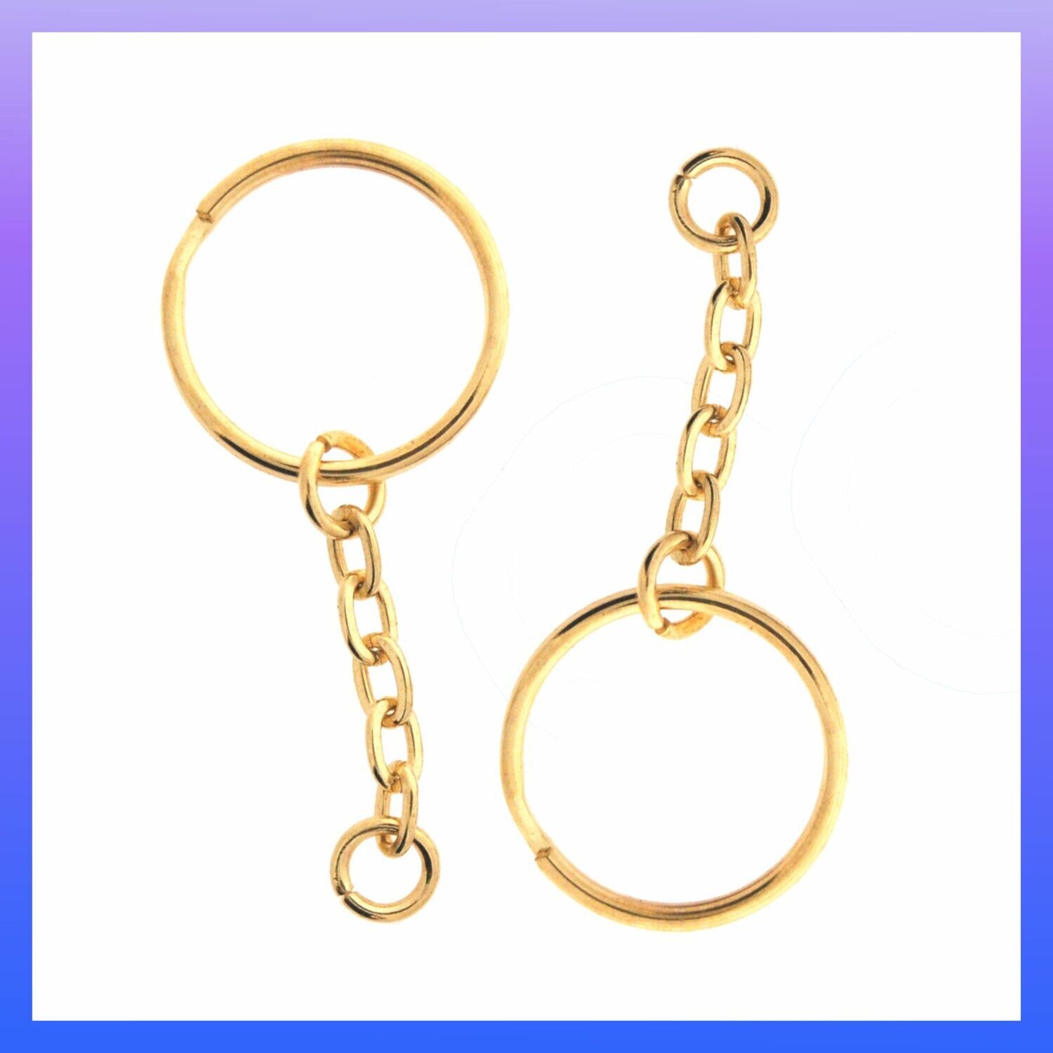 Argollas doradas para llaveros