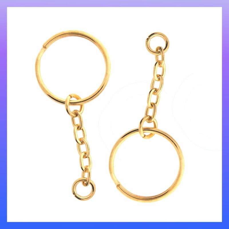 Argollas doradas para llaveros