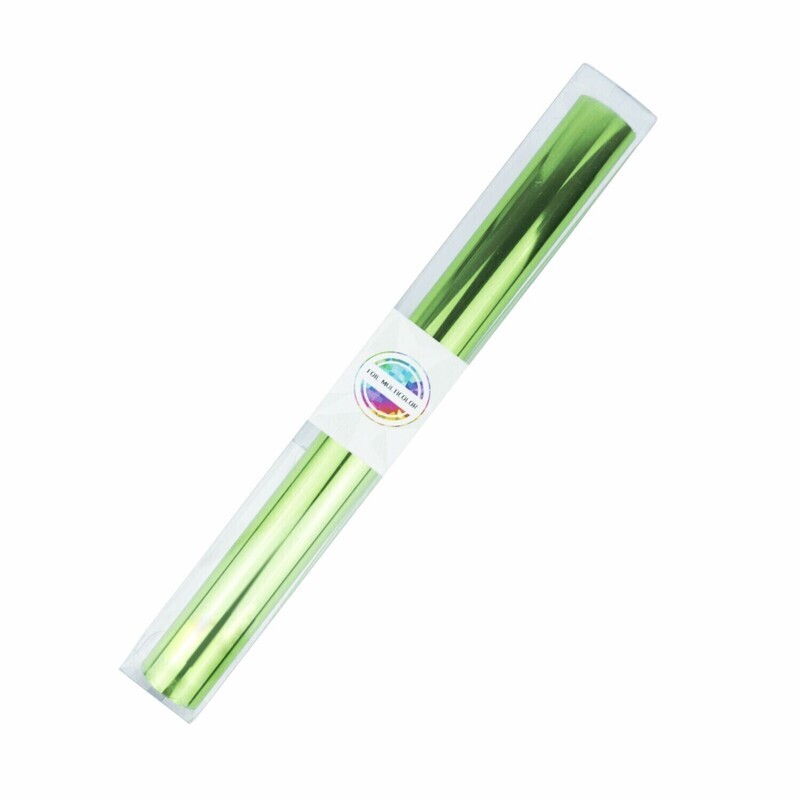 Foil Multicolor Color Verde Limón 5 Metros