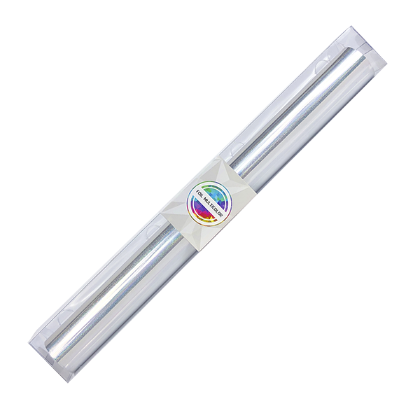 Foil Multicolor Color Plateado Escarchado 5 Metros