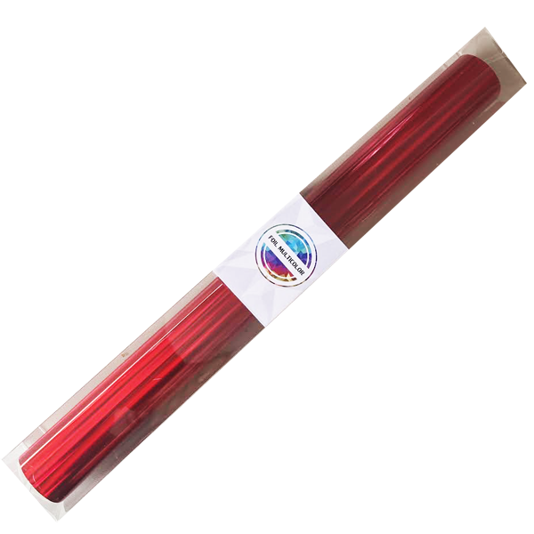 Foil Multicolor Color Rojo Holográfico 10 Metros