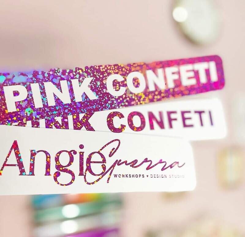 Foil Pink Confeti 3 Metros Marca ANGIE GUERRA