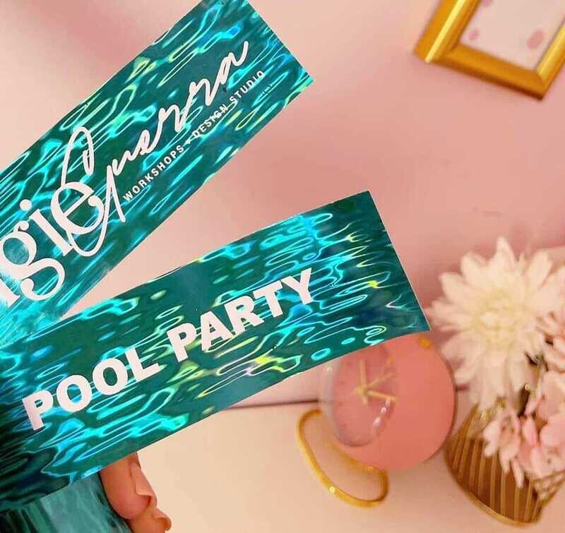 Foil  Pool Party 3 Metros Marca ANGIE GUERRA