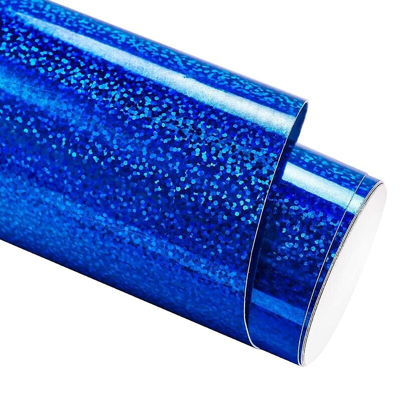Vinil Adhesivo - Holográfico Blue Escarchado