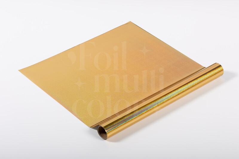 Foil Multicolor Color Dorado Escarchado 3 Metros